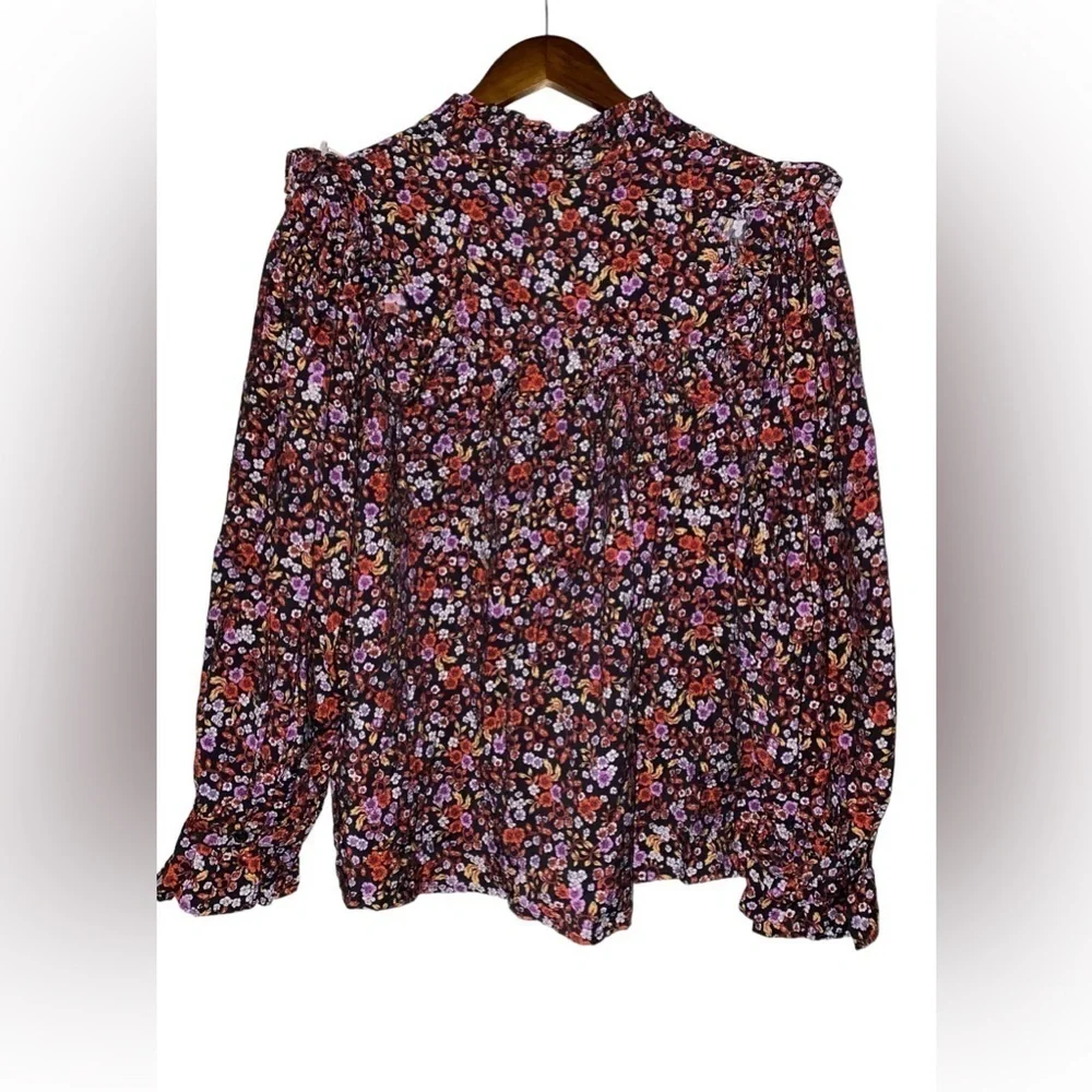 Who What Wear Floral Women Size XXL Blouse Cottagecore Victorian Edwardian NEW‎